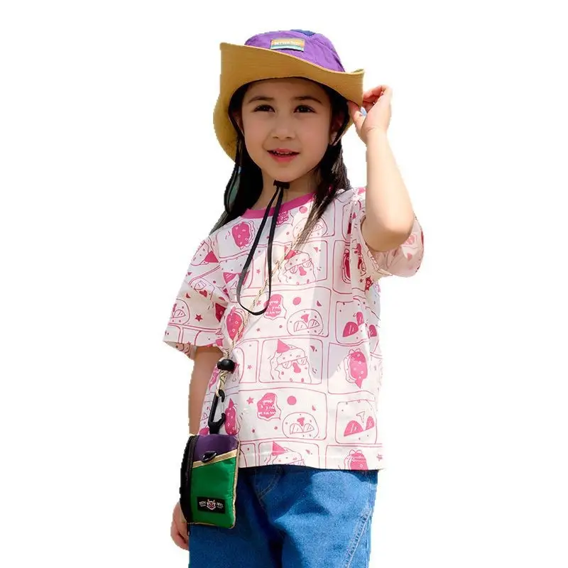 Kids Pure Cotton T-Shirt Short Sleeve Summer Wear - Image 8