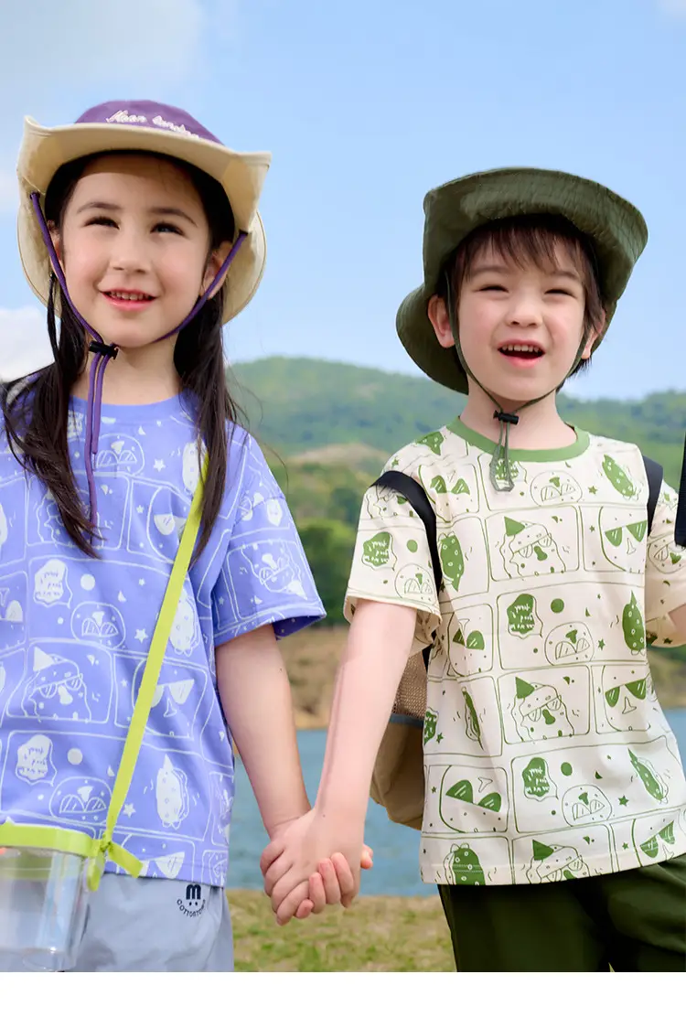 Kids Pure Cotton T-Shirt Short Sleeve Summer Wear — feature 14