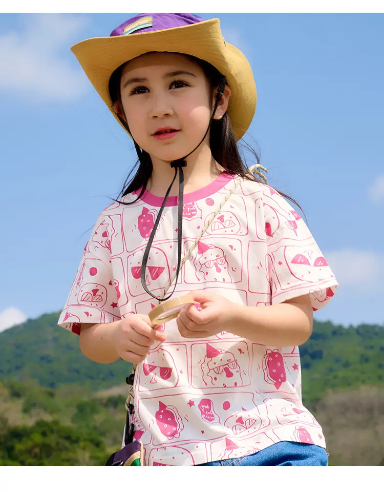 Kids Pure Cotton T-Shirt Short Sleeve Summer Wear — feature 19