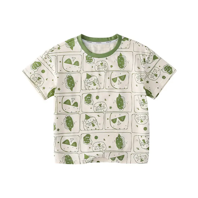 Kids Pure Cotton T-Shirt Short Sleeve Summer Wear - Image 2