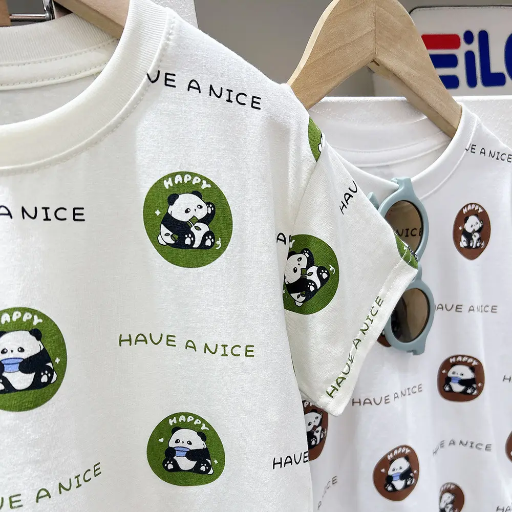 Cartoon Print Baby T-Shirt White 2025 Summer - Image 6