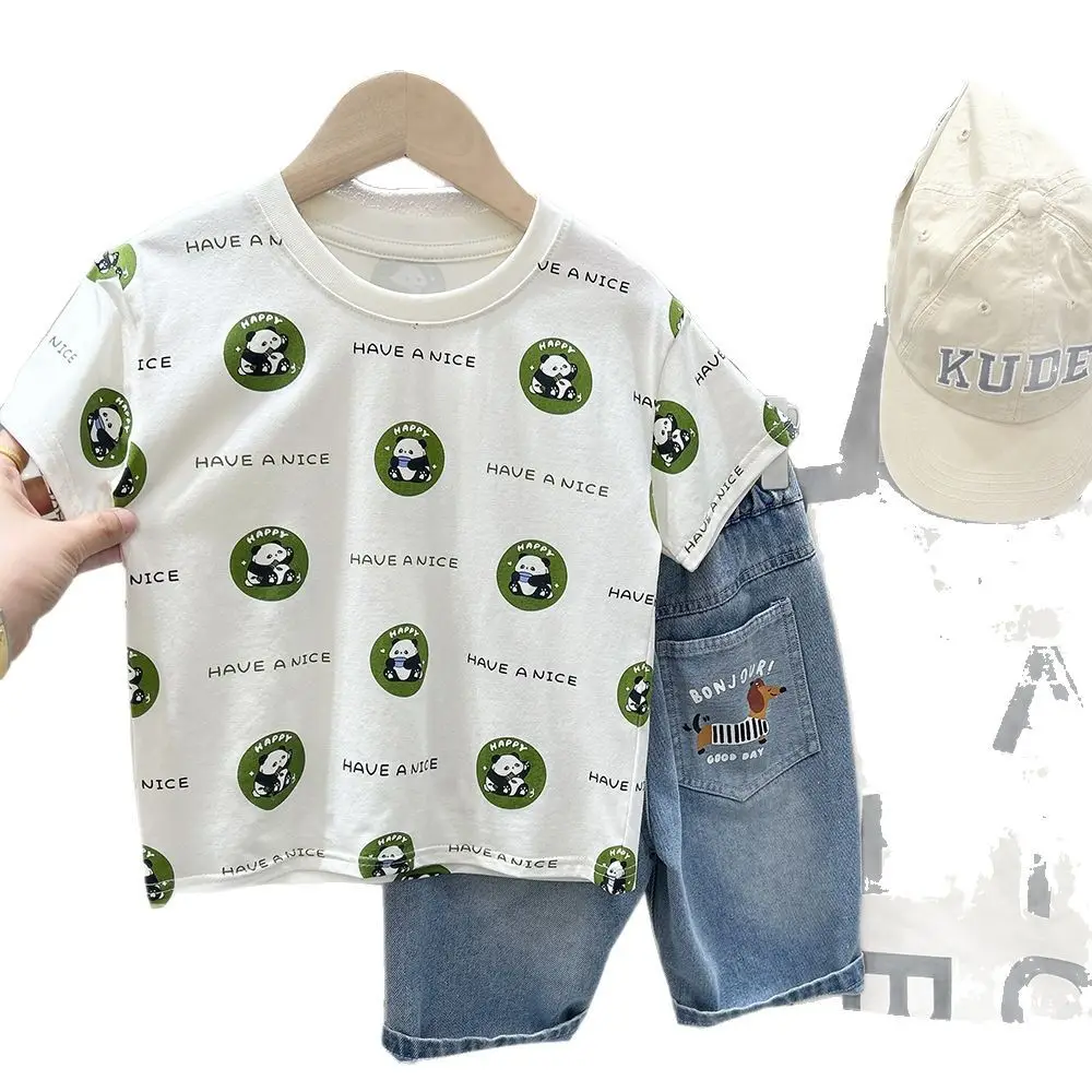 Cartoon Print Baby T-Shirt White 2025 Summer - Image 7