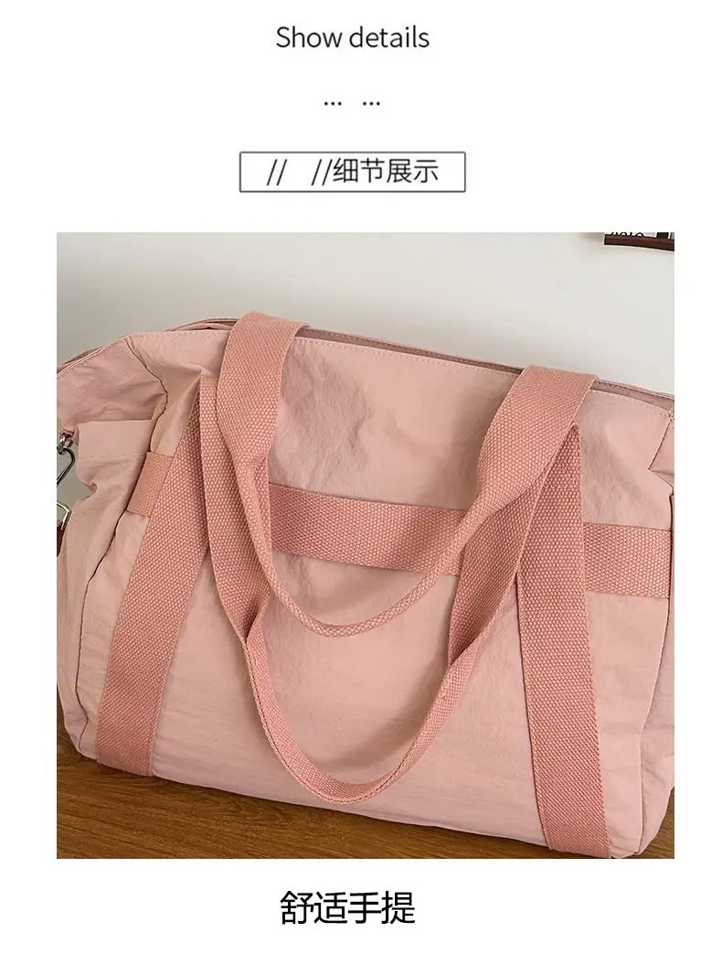 New Casual Korean Style Shoulder Bag Nylon Lightweight Large Capacity Travel Crossbody Bag — feature 21
