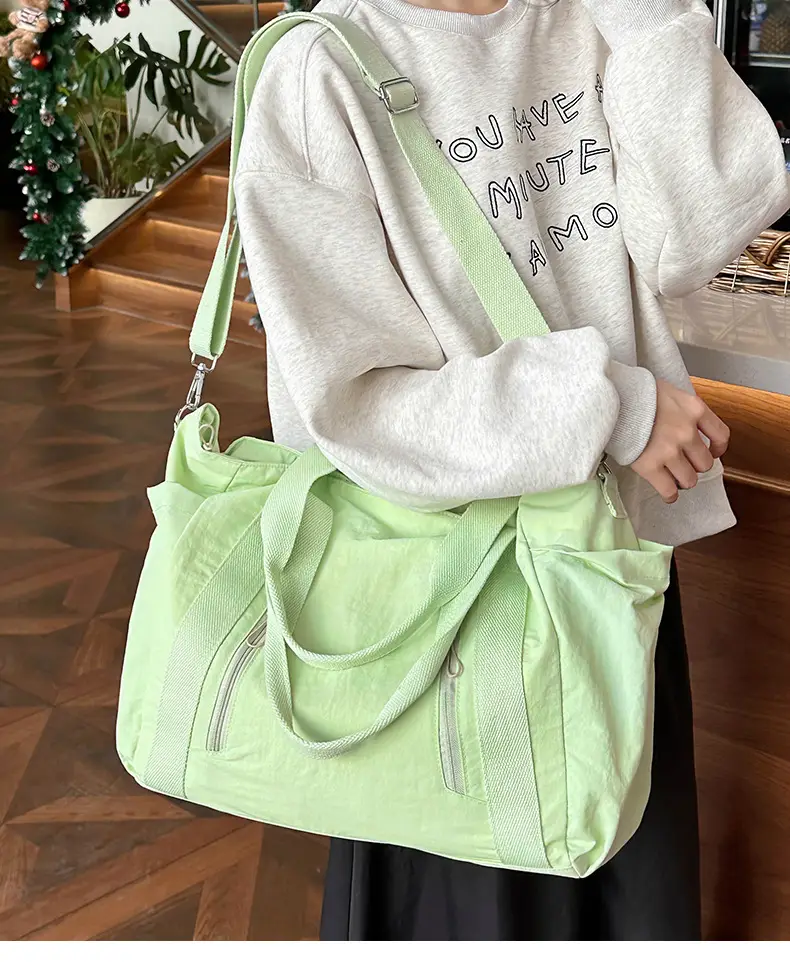 New Casual Korean Style Shoulder Bag Nylon Lightweight Large Capacity Travel Crossbody Bag — feature 47
