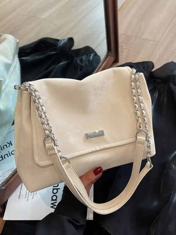 Brown Velvet Chain Shoulder Bag for Women 2025 - Image 9