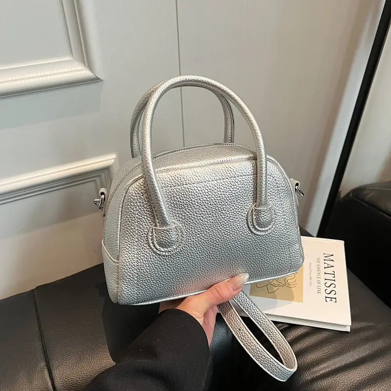Pink Textured Shoulder Bag for Women 2025 - Image 3