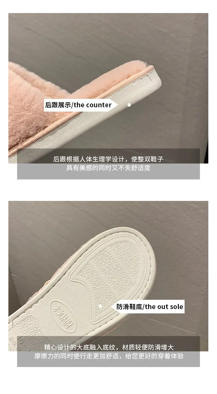 Baotou Mao Mao cotton slippers women's 2021 autumn and winter new warm slippers home bright diamond slippers fashion outerwear women's shoes — feature 19