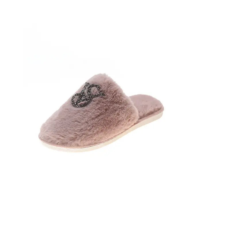 Baotou Mao Mao cotton slippers women's 2021 autumn and winter new warm slippers home bright diamond slippers fashion outerwear women's shoes — feature 20
