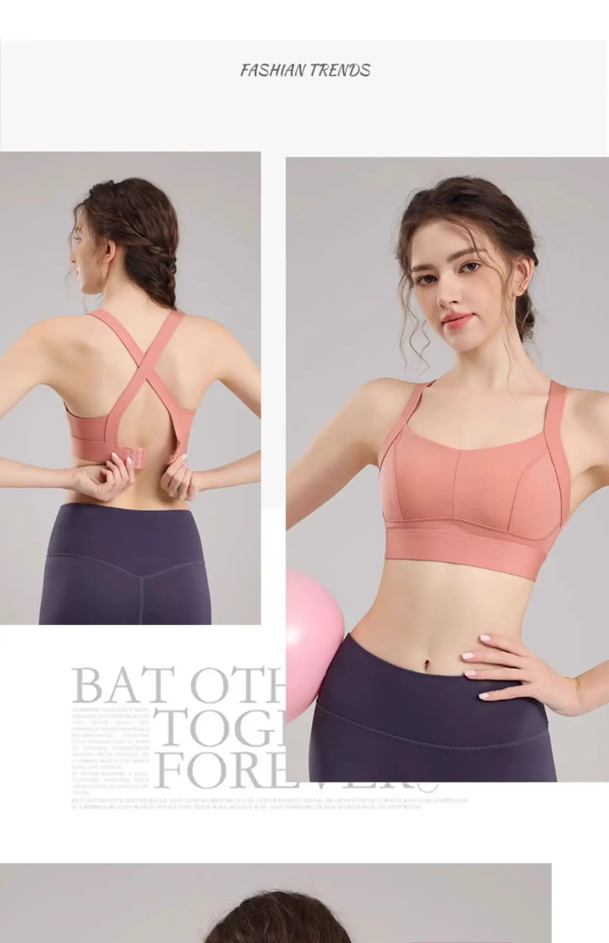 Women's Push-Up Yoga Bra with Fixed Cup & Anti-Sagging Design — feature 14