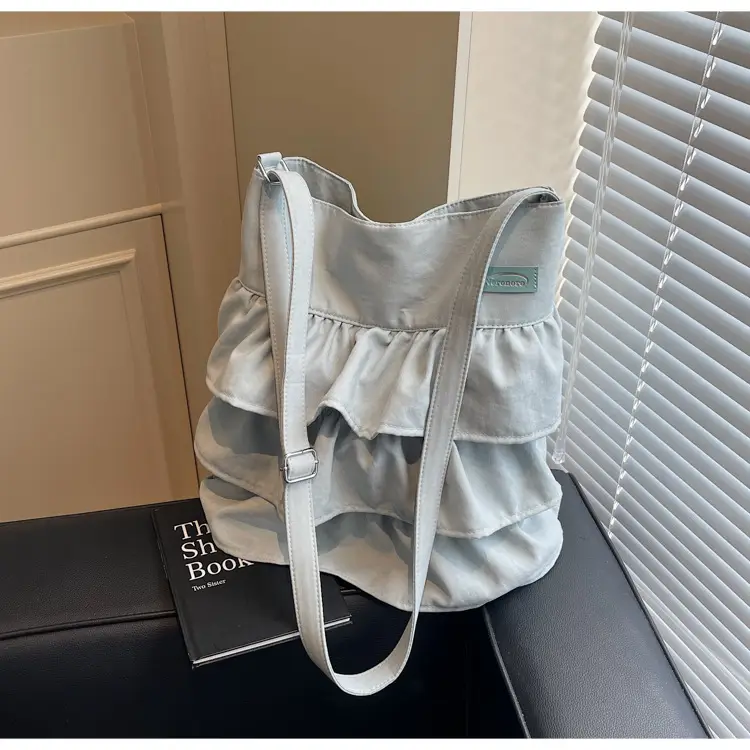 Women's Pleated Shoulder Crossbody Bag Beige Spring Summer 2025 — feature 26