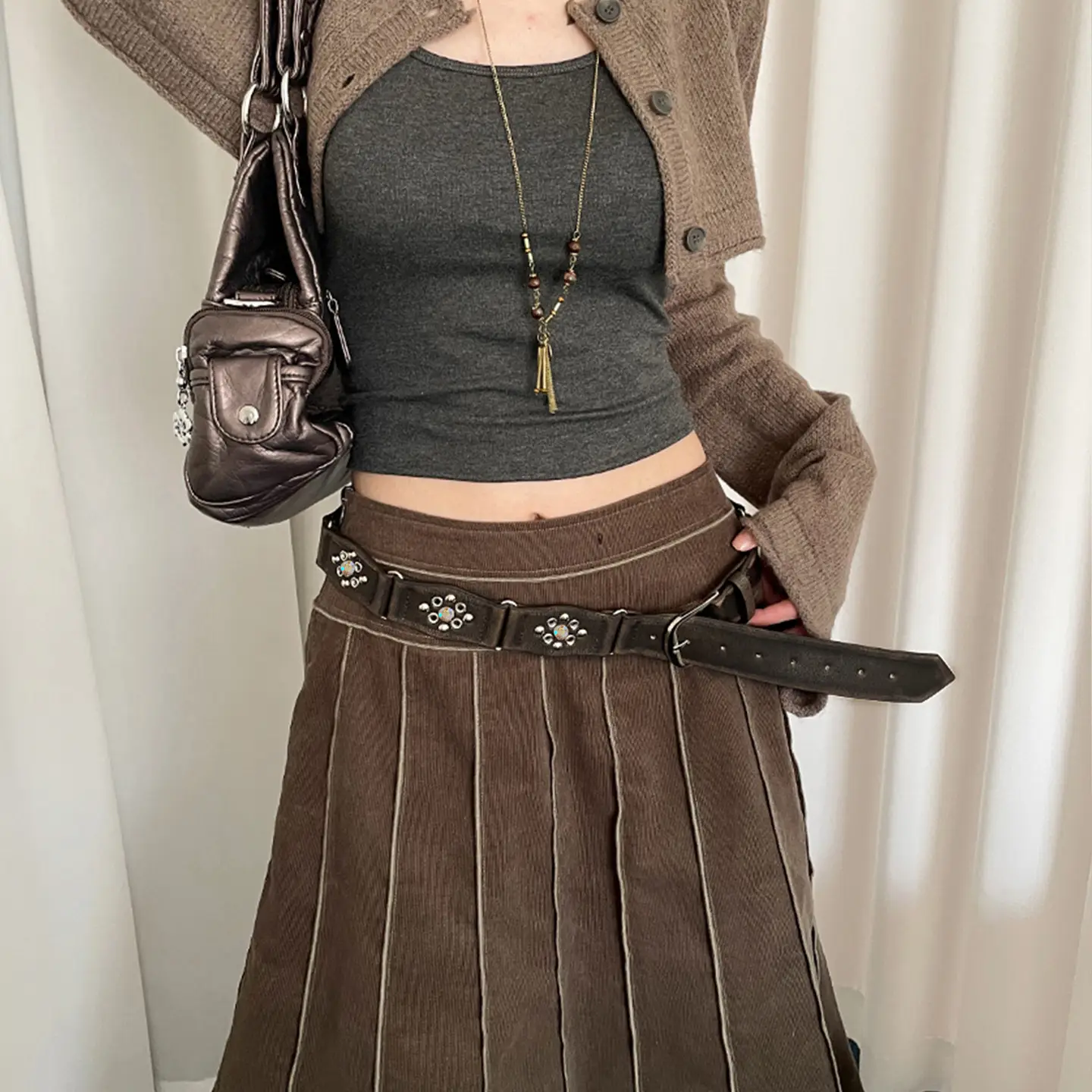 American Style Rivet Belt Women's Western Denim Style