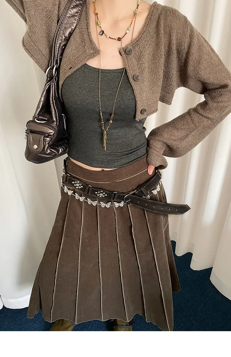 American Style Rivet Belt Women's Western Denim Style — feature 5