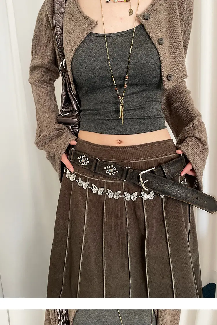 American Style Rivet Belt Women's Western Denim Style — feature 7