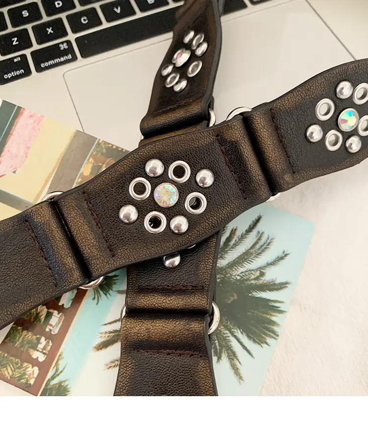 American Style Rivet Belt Women's Western Denim Style — feature 8