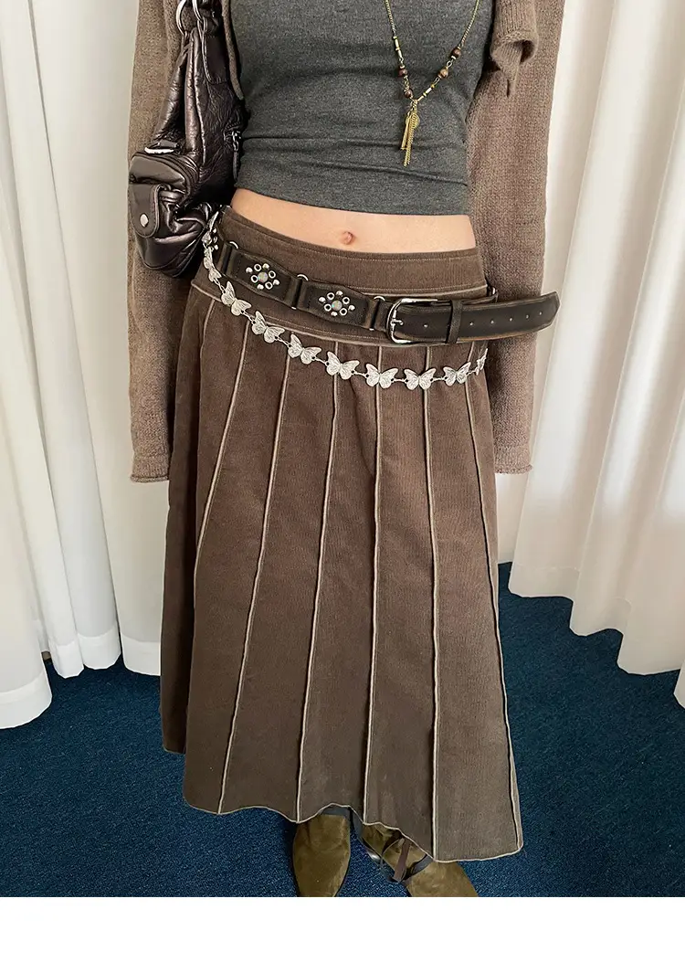 American Style Rivet Belt Women's Western Denim Style — feature 9