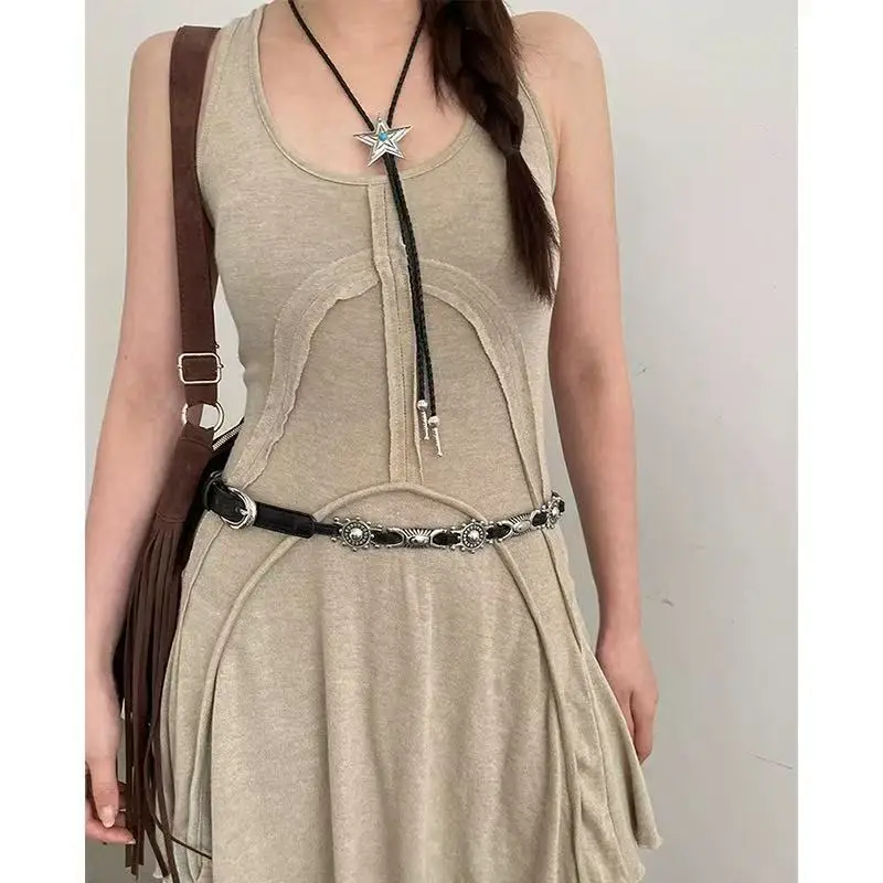 American Style Rivet Belt Women's Western Denim Style