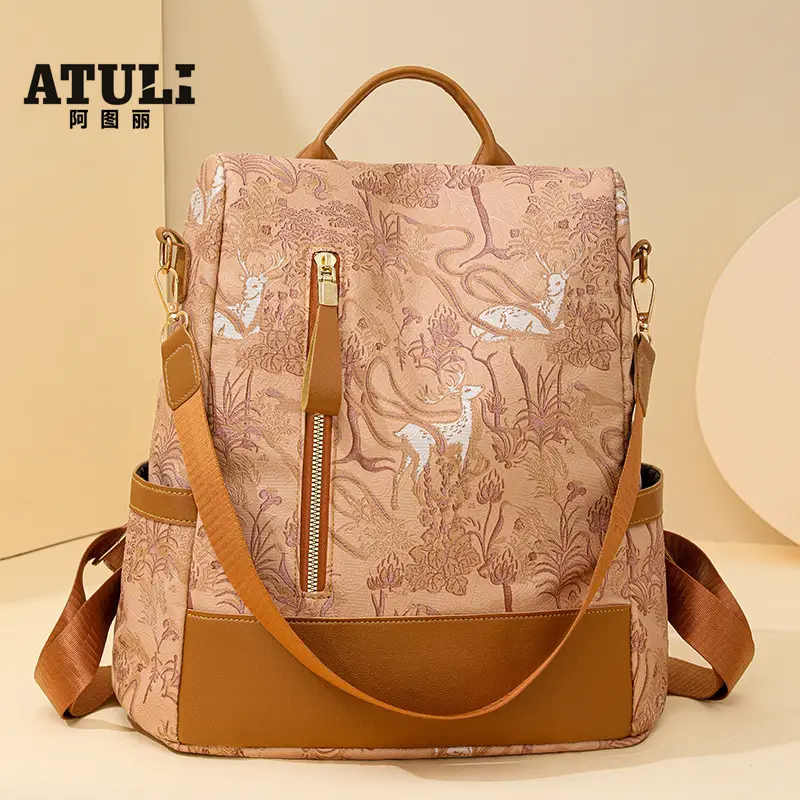 Printed Deer Backpack 2025 Fashion Large Capacity Waterproof