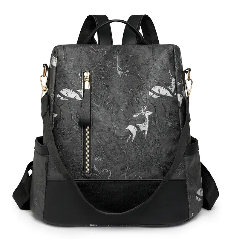 Printed Deer Backpack 2025 Fashion Large Capacity Waterproof