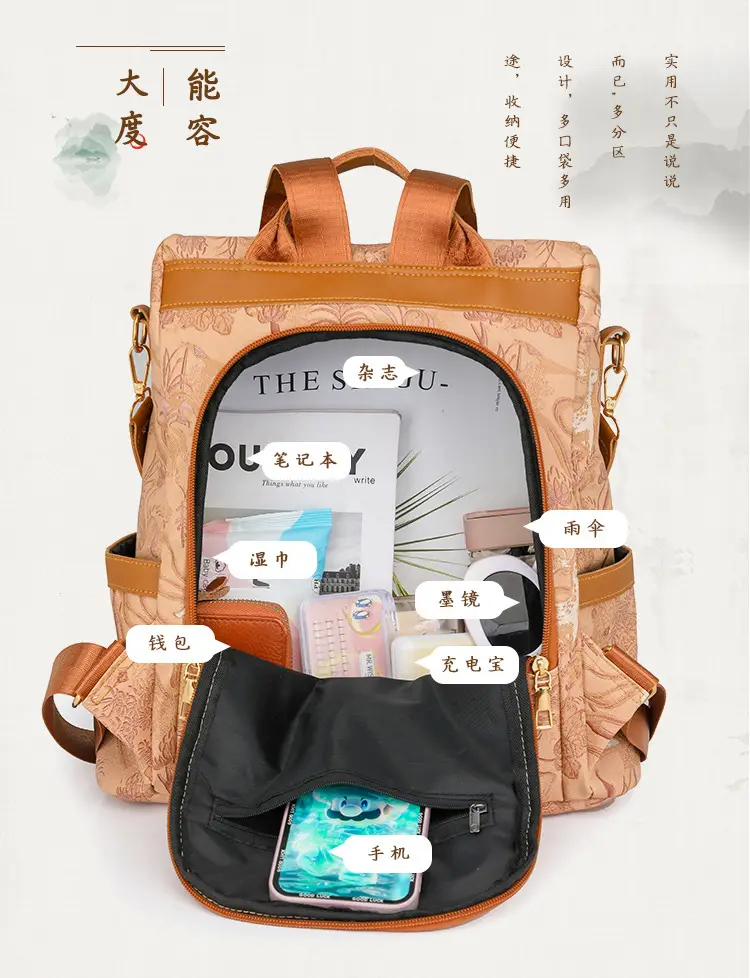 Printed Deer Backpack 2025 Fashion Large Capacity Waterproof — feature 11