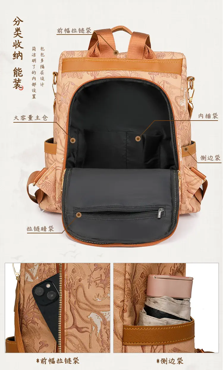 Printed Deer Backpack 2025 Fashion Large Capacity Waterproof — feature 12