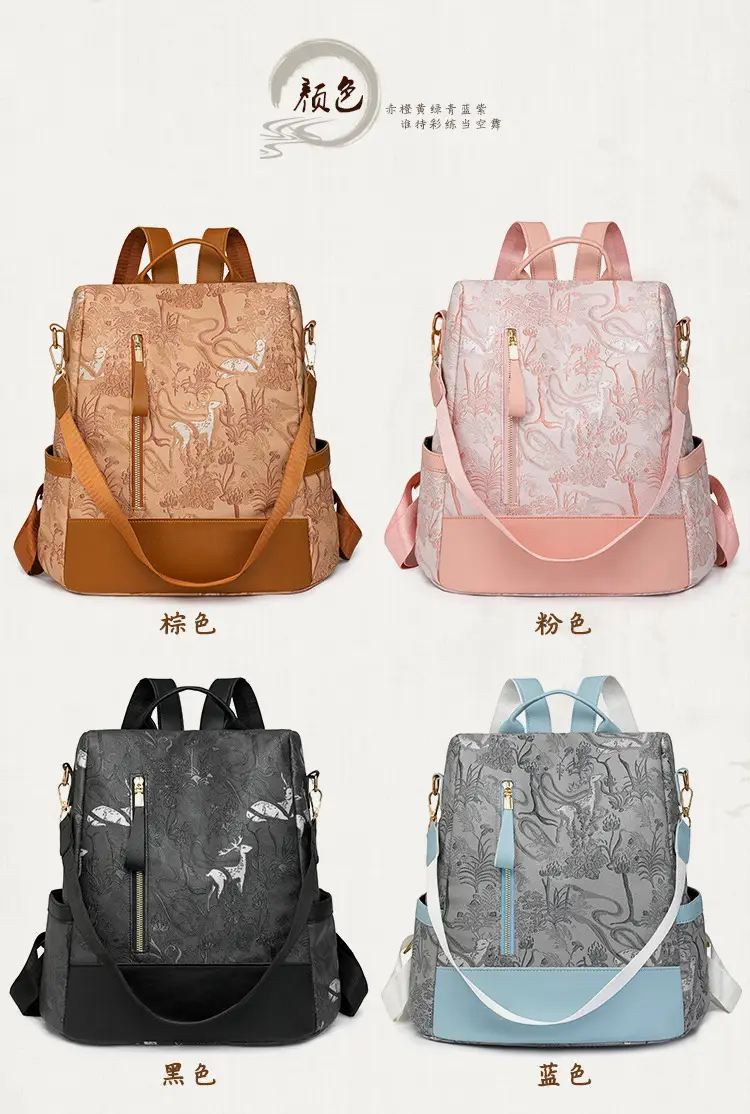 Printed Deer Backpack 2025 Fashion Large Capacity Waterproof — feature 6