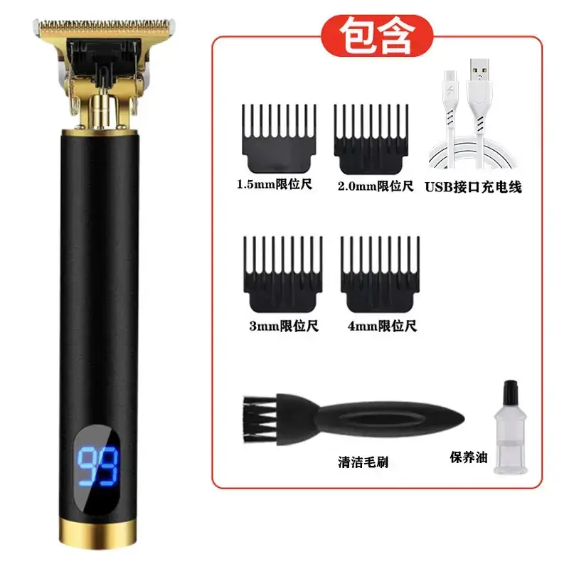 Men's Retro Electric Hair Clipper with Oil Head & 4 Blades - Image 16