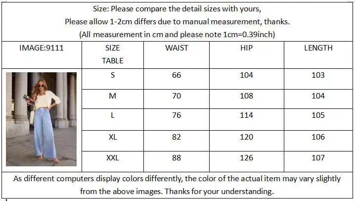 2025 Wide Leg Denim Pants for Women High Waist Drawstring — feature 1