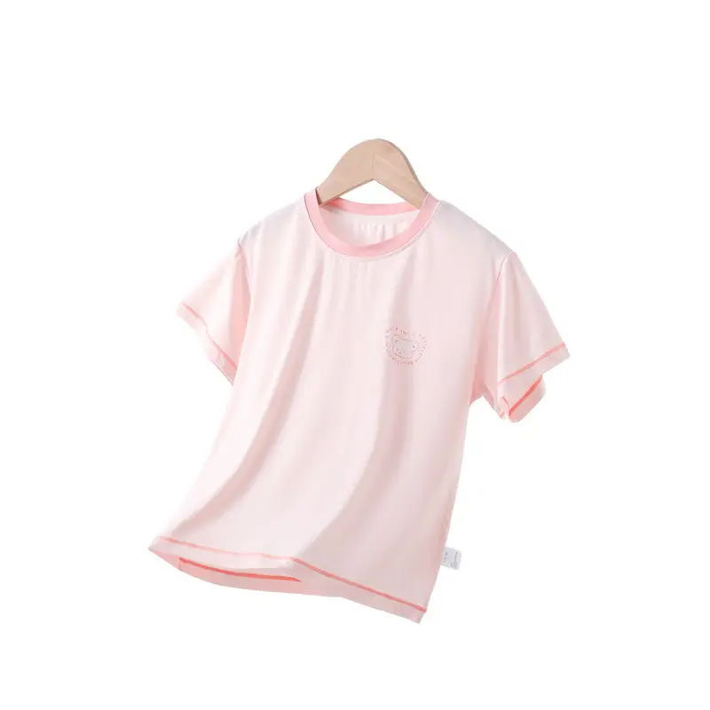 Children's Blue White Happy Bear T-Shirt - Image 37