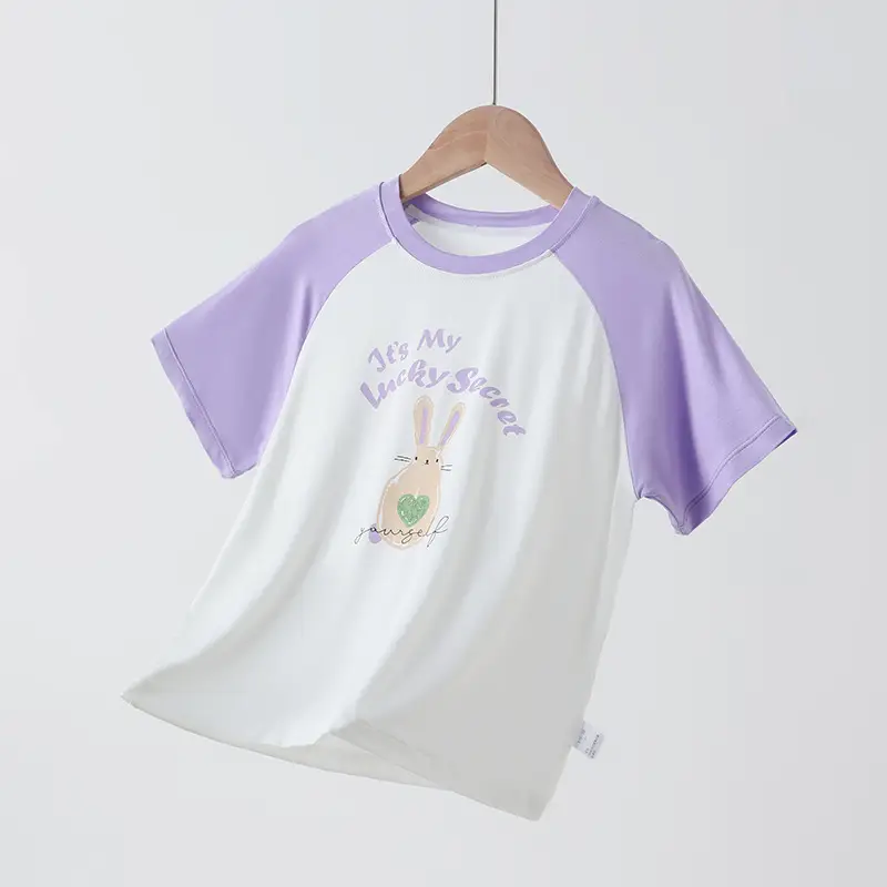 Children's Blue White Happy Bear T-Shirt - Image 14