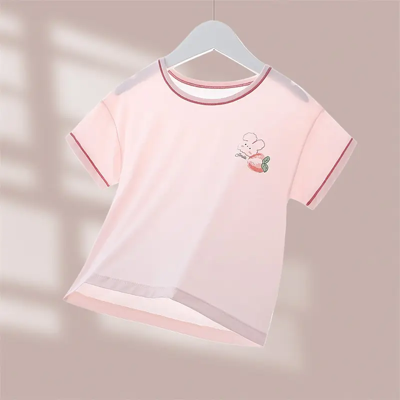 Children's Blue White Happy Bear T-Shirt - Image 15