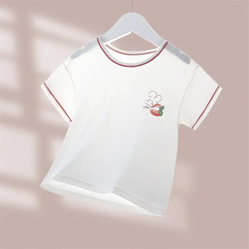 Children's Blue White Happy Bear T-Shirt - Image 16