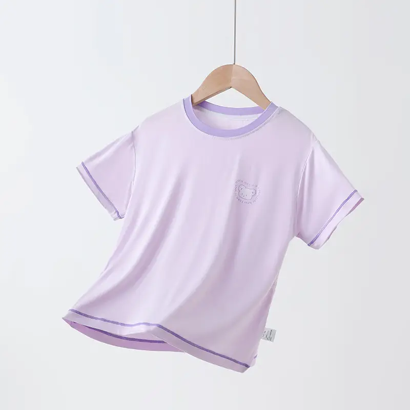 Children's Blue White Happy Bear T-Shirt - Image 5