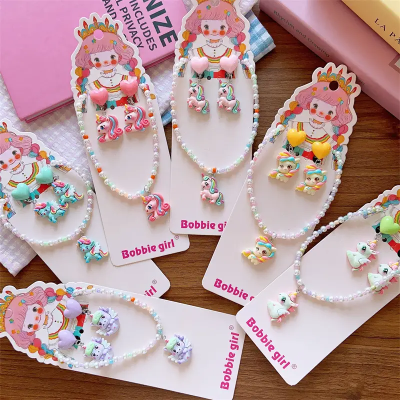 Cute Unicorn Necklace Set for Girls Summer - Image 7