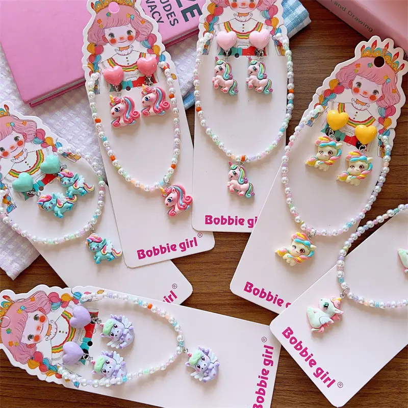 Cute Unicorn Necklace Set for Girls Summer - Image 10