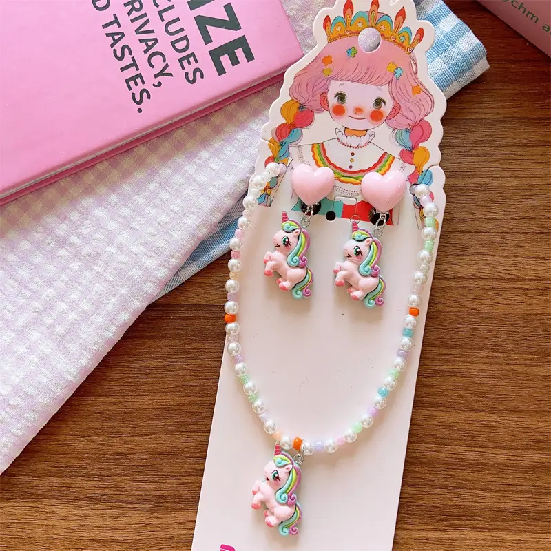 Cute Unicorn Necklace Set for Girls Summer — feature 10