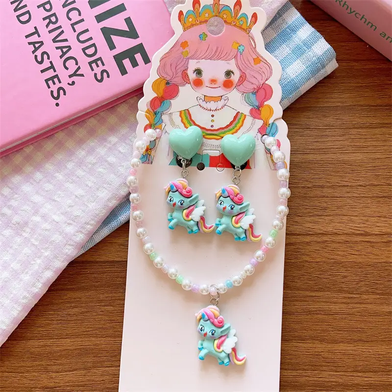 Cute Unicorn Necklace Set for Girls Summer - Image 2