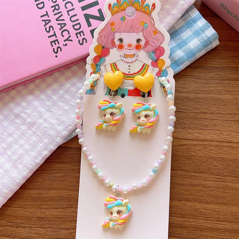 Cute Unicorn Necklace Set for Girls Summer - Image 5