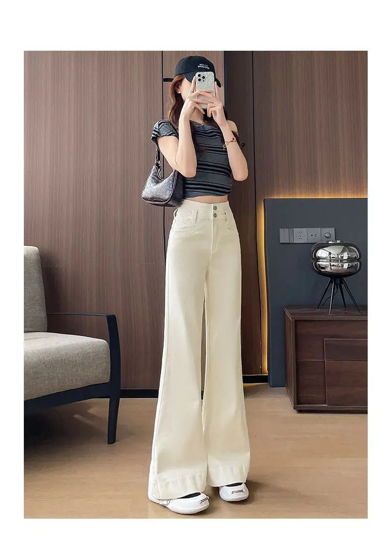 Dark Blue Wide Leg Hip-Covering Jeans 2025 Women — feature 12