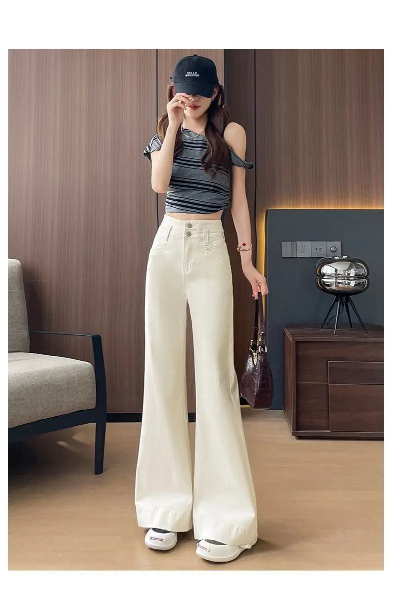 Dark Blue Wide Leg Hip-Covering Jeans 2025 Women — feature 14