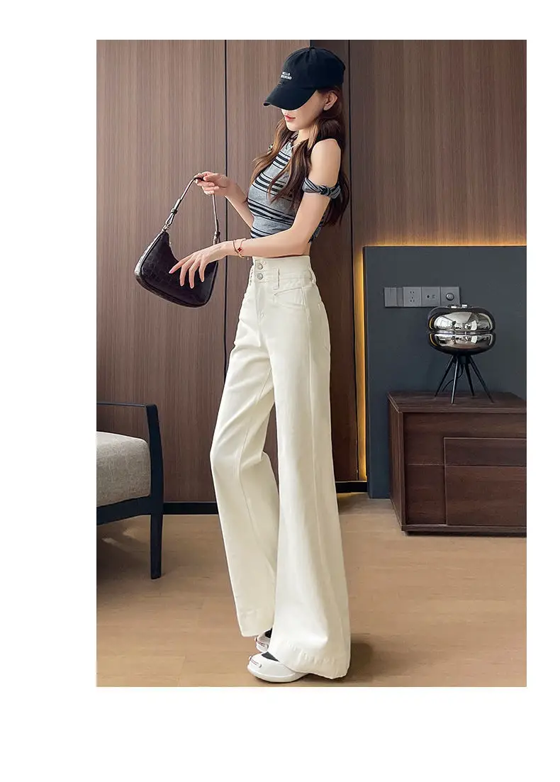 Dark Blue Wide Leg Hip-Covering Jeans 2025 Women — feature 15