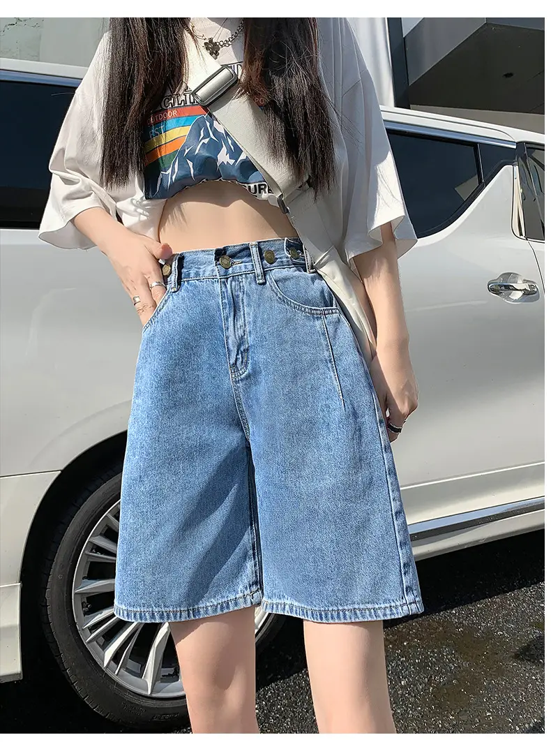 Jiajun Xintang Denim Shorts Dark Blue 5M — feature 22