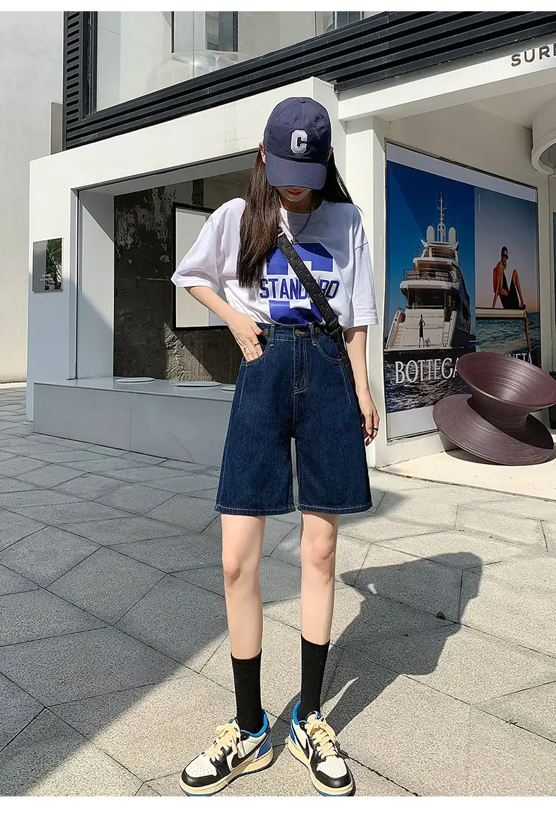 Jiajun Xintang Denim Shorts Dark Blue 5M — feature 30