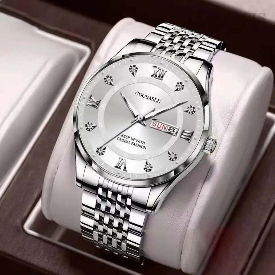 Gobson Men's 30m Water Proof Diamond Watch with Live Display
