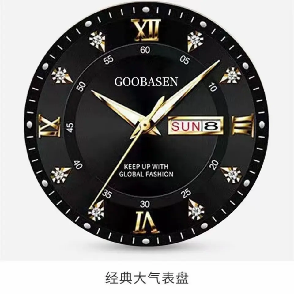 Gobson Men's 30m Water Proof Diamond Watch with Live Display — feature 5