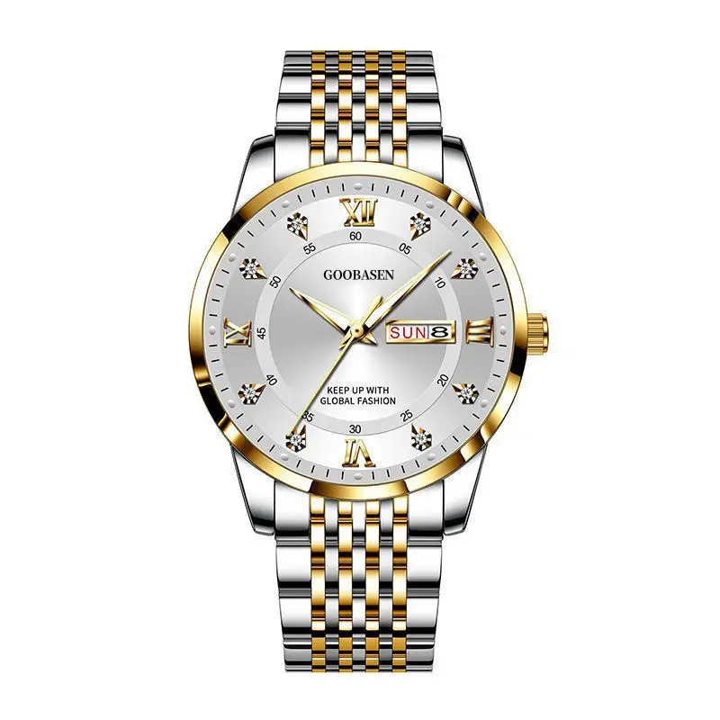 Gobson Men's 30m Water Proof Diamond Watch with Live Display