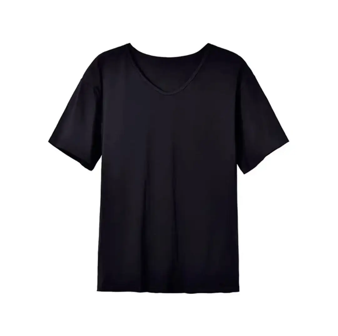 [Factory Outlet] Solid Color Large Neckline Short Sleeve T-Shirt Women's Loose Casual Slimming V-neck Base Shirt Fashion Brand — feature 25
