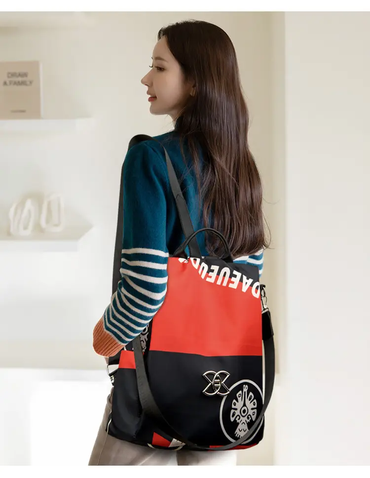 Women's Anti-Theft Oxford Backpack 2026 Starry Sky Design — feature 14