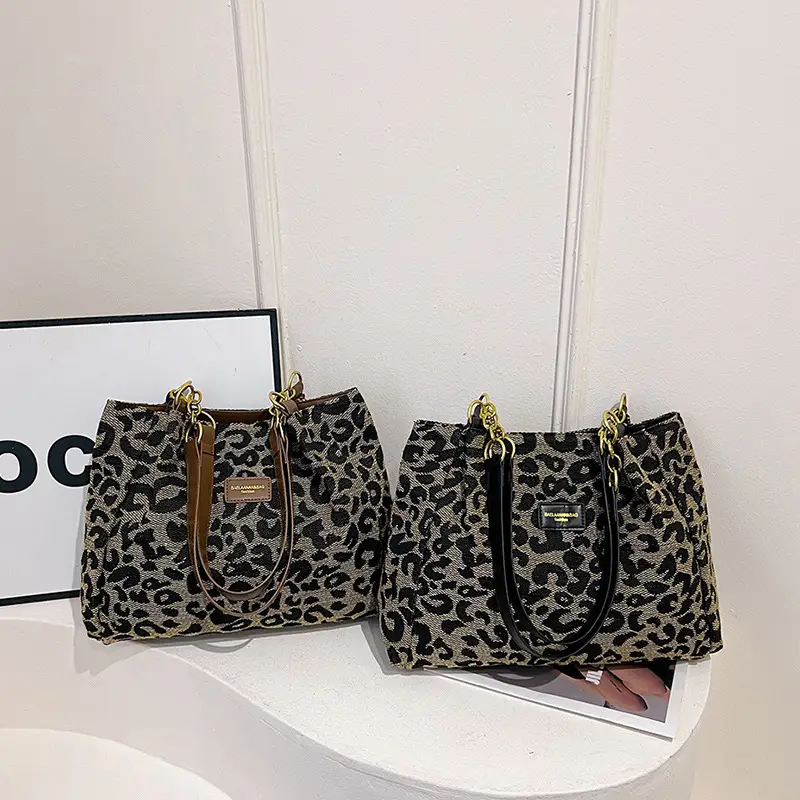 Leopard Print Women's Shoulder Bag Large Capacity - Image 2