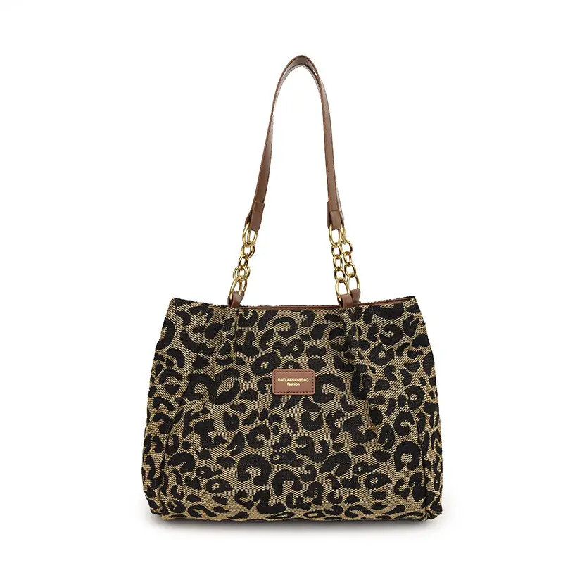 Leopard Print Women's Shoulder Bag Large Capacity - Image 5