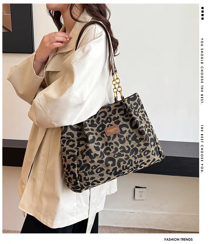 Leopard Print Women's Shoulder Bag Large Capacity — feature 1